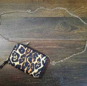 Victoria's Secret cheetah print cross body wallet.